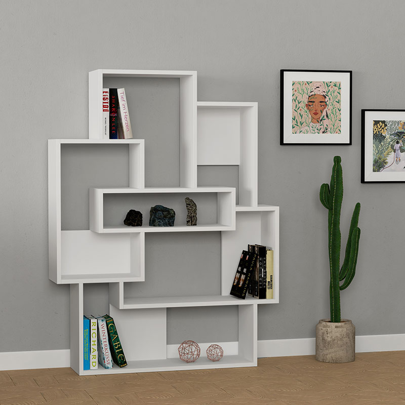 YONKERS BOOKCASE - WHITE - WHITE