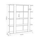 ABILENE BOOKCASE - WHITE - WHITE