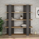 ABILENE BOOKCASE - ANTHRACITE - OAK