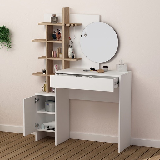 Kırıkkale Dressing Table - White - Oak