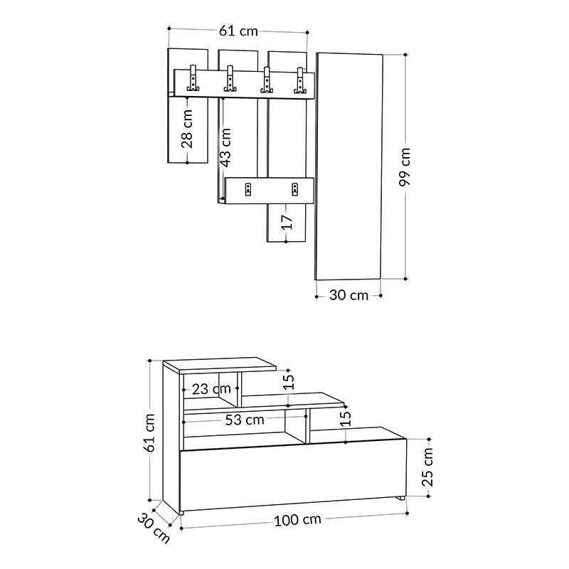 LAGUNA HALL STAND - WHITE - WHITE