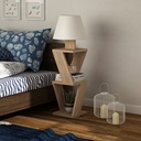 Sinop Side Floor Lamp - Oak - White