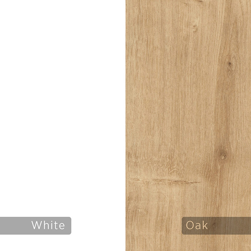Sinop Side Floor Lamp - Oak - White