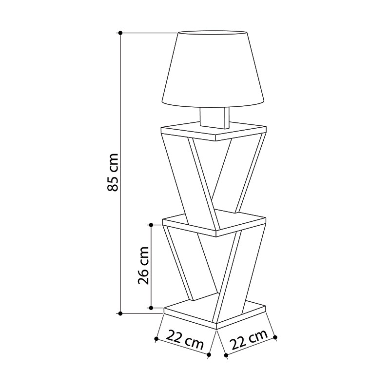 Sinop Side Floor Lamp - Light Mocha - Brown