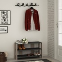 Nigde Shoe Rack-Hanger - Anthracite - Light Mocha