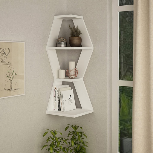 Kars Corner Shelf - White