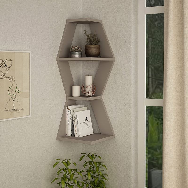 Kars Corner Shelf - Light Mocha