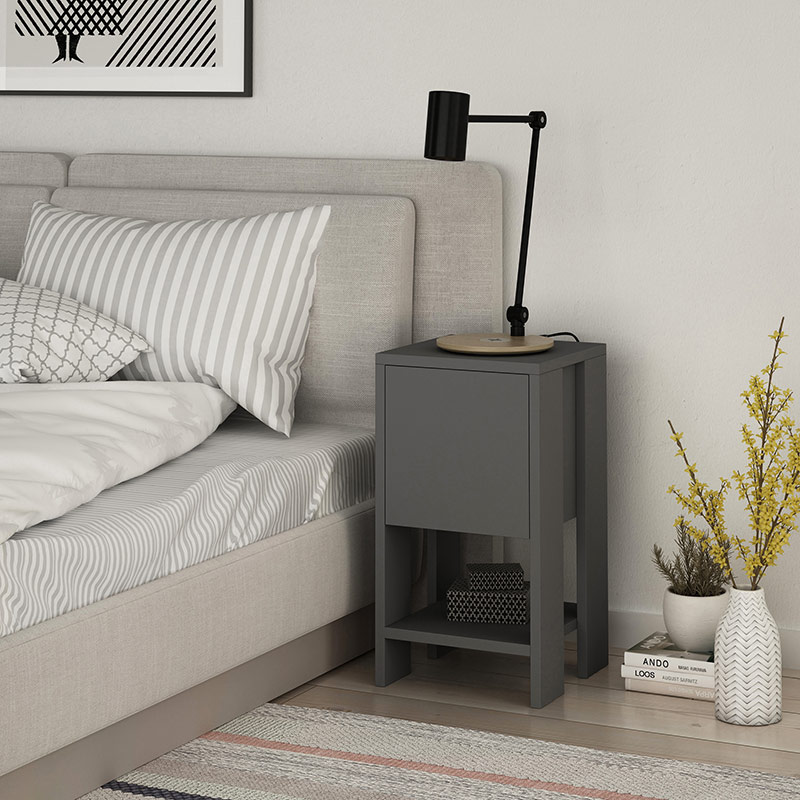 Ilgın Nightstand - Anthracite - Anthracite