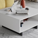 Mardin Coffee Table - White - Anthracite