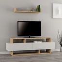 Mugla Tv Stand - White - Oak