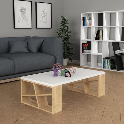 Istanbul Coffee Table - White - Oak