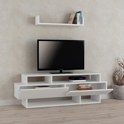 Mugla Tv Stand - White - White