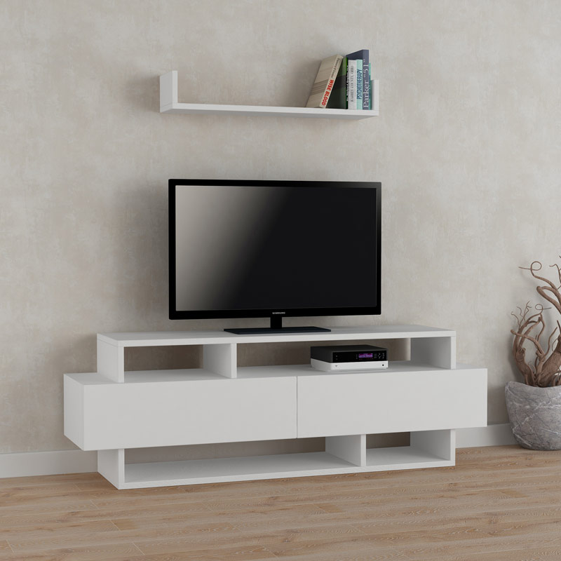 Mugla Tv Stand - White - White