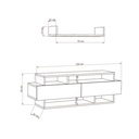 Mugla Tv Stand - White - White