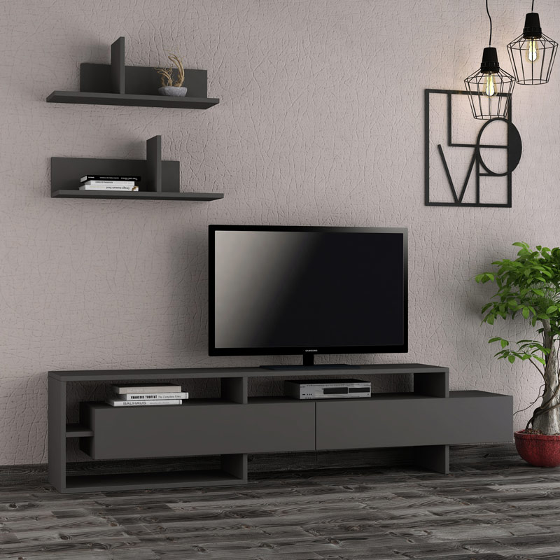 Corum Tv Unit - Anthracite - Anthracite