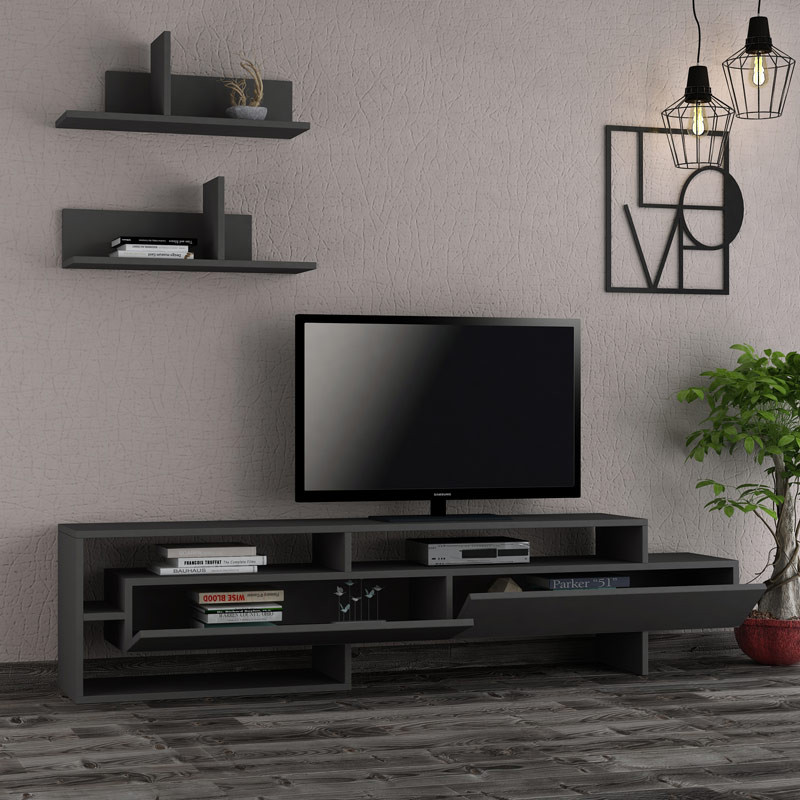 Corum Tv Unit - Anthracite - Anthracite