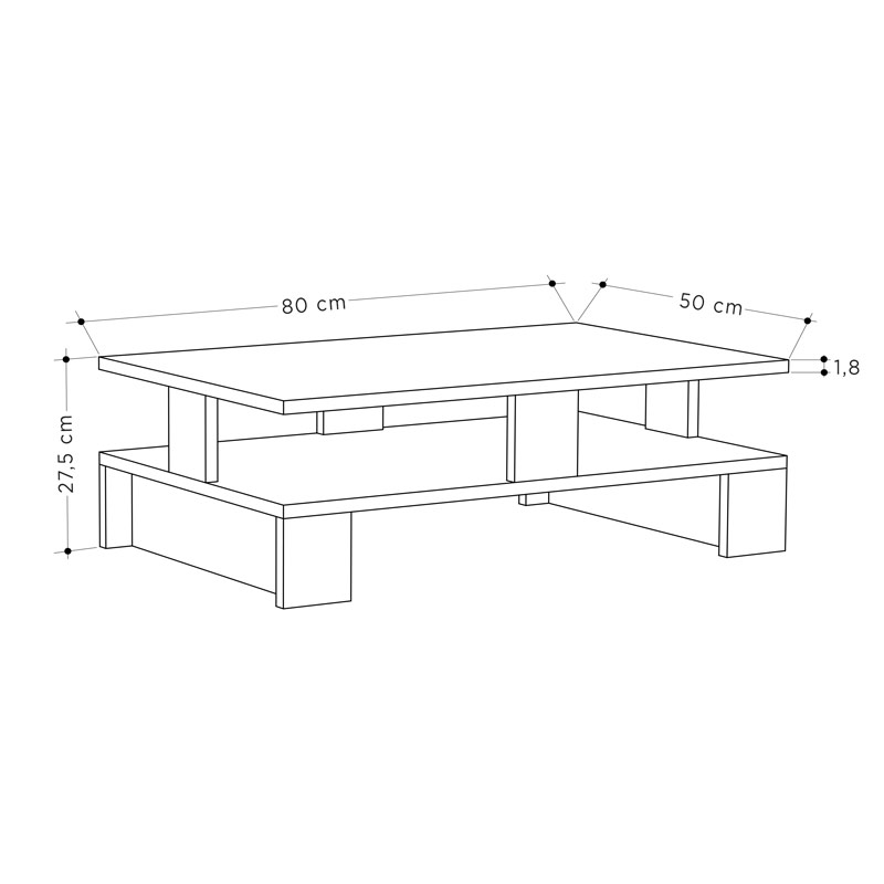 Elbistan Coffee Table - Oak