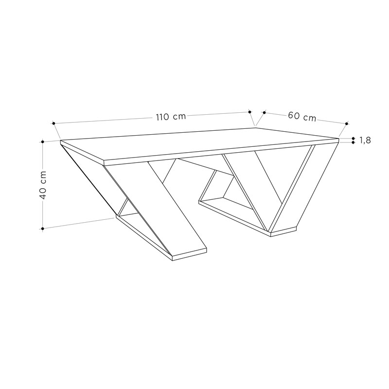 Kırklareli Coffee Table - White