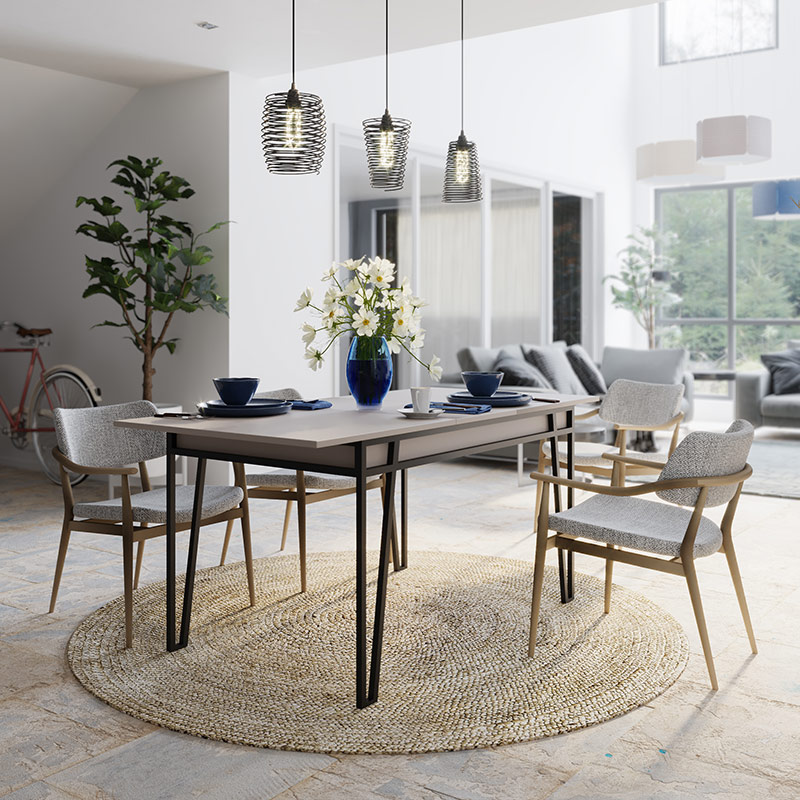 Agrı Dining Table - Light Mocha