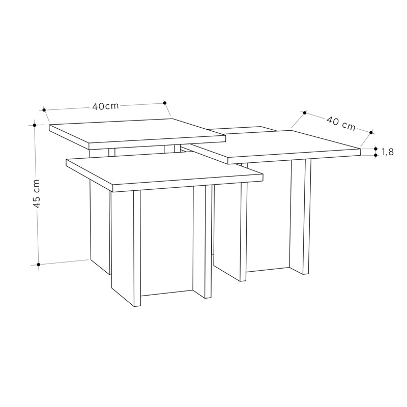 Tokat Coffee Table - White - White