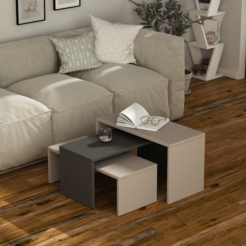 Kozlu Coffee Table Light Mocha - Anthracite - Light Mocha