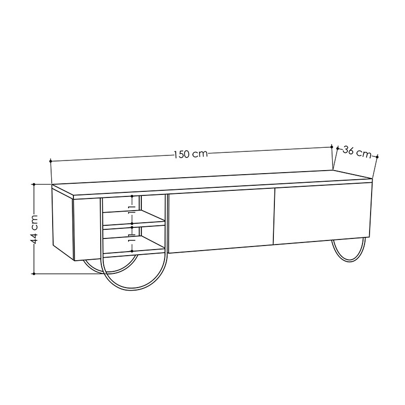 Adana Tv Stand - Dark Coffee