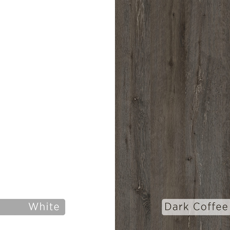 Adıyaman Working Table White-Dark Coffee