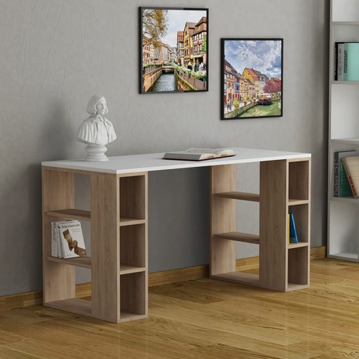 Cankırı Working Table - White - Oak