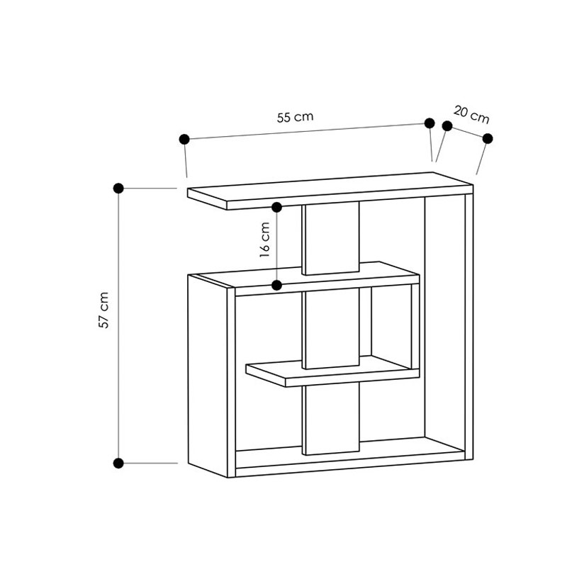 Bandırma Side Table - White - White