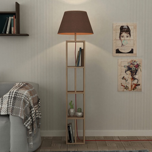 Sivas Floor Lamp - Oak - Coffee