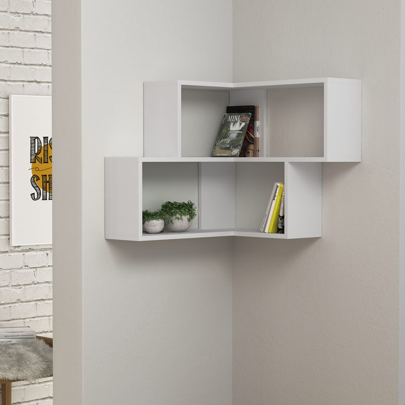 Silifke Corner Shelf - White