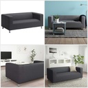 KLIPPAN Cover for 2-seat sofa, Vissle grey