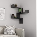 Siirt Corner Bookcase - Anthracite