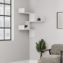 Siirt Corner Bookcase - White