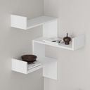 Siirt Corner Bookcase - White