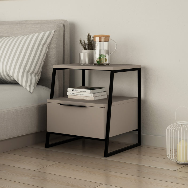 Agrı Nightstand - Light Mocha