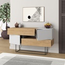 Erbaa Console - Oak - White