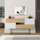 Erbaa Console - Oak - White