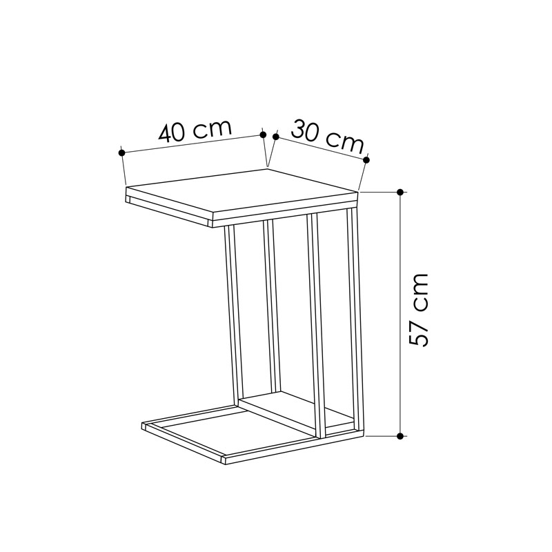 Agrı C Side Table - Light Mocha