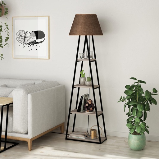 Agrı Floor Lamp - Light Mocha - Brown