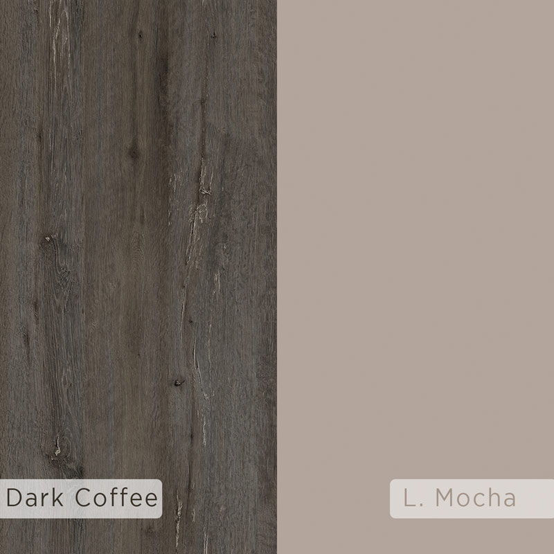 Bandırma Side Table Dark Coffee-Light Mocha