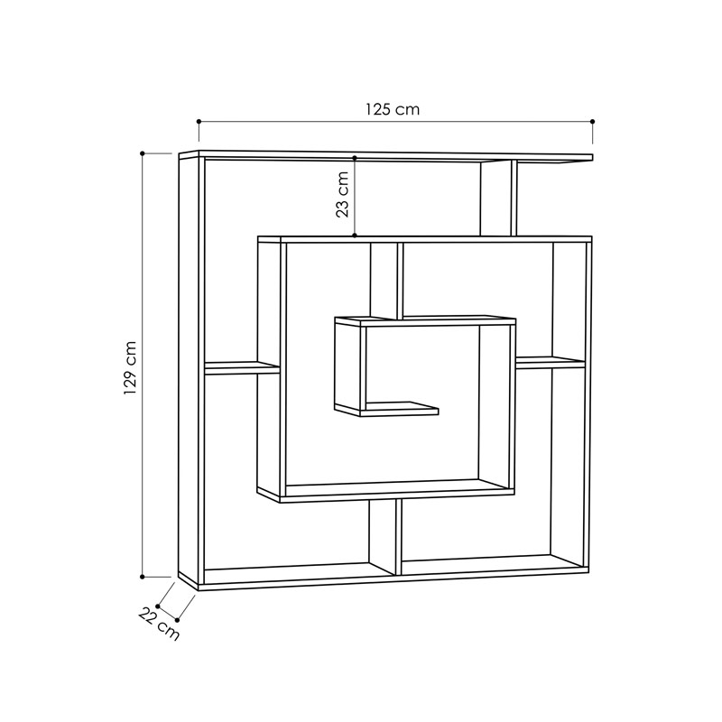 Adıyaman Bookcase - White