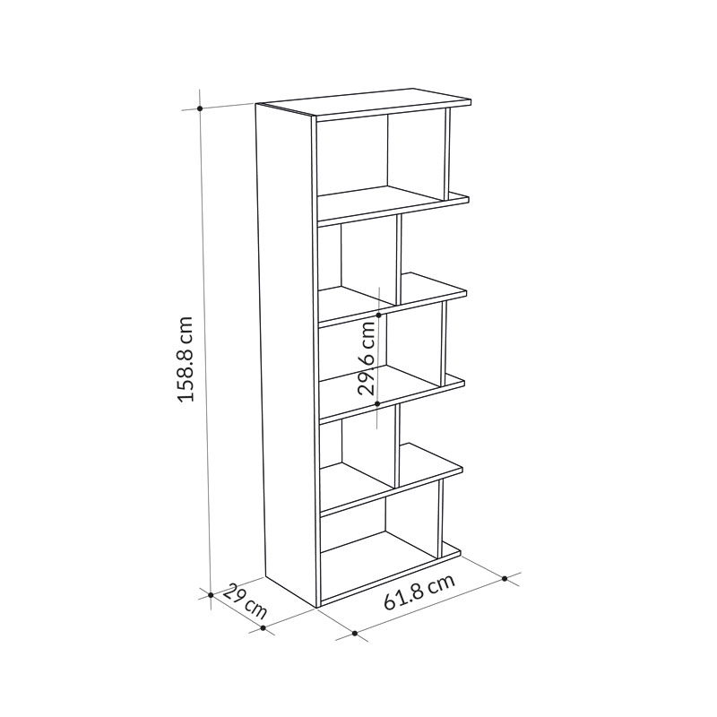 Karabuk Bookcase - Oak