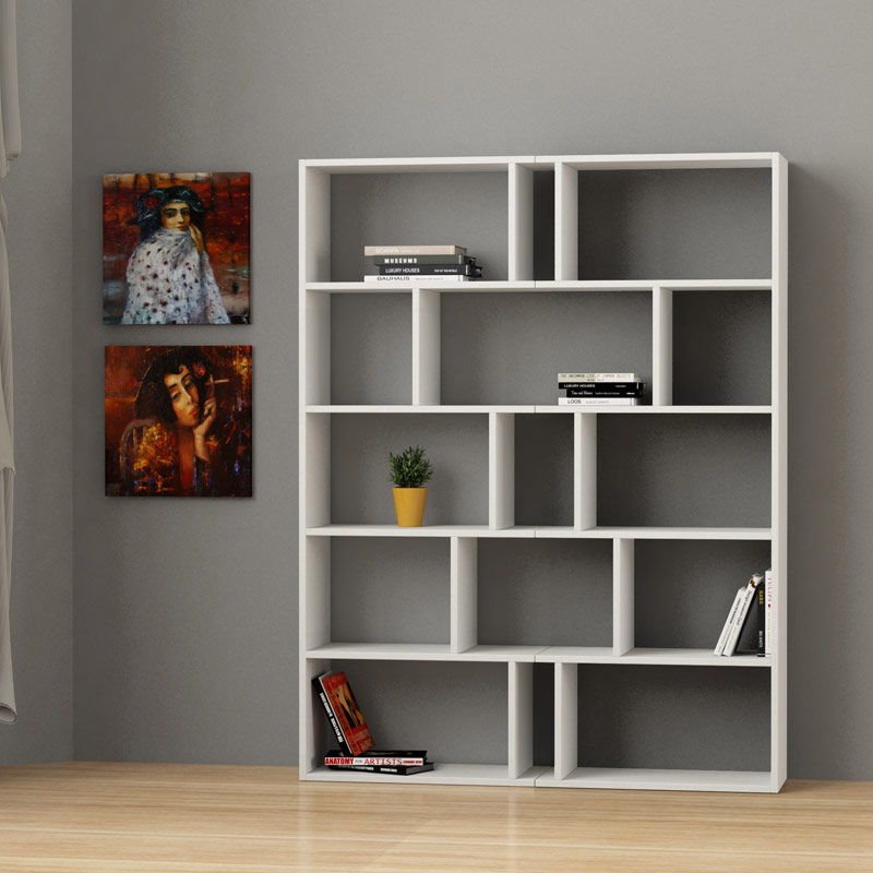 Karabuk Bookcase Set Of 2 - White - White