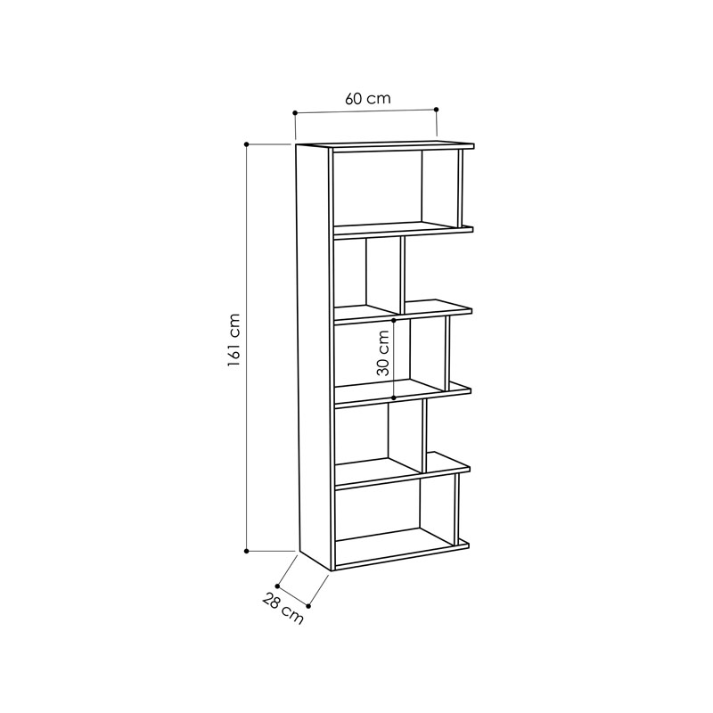 Karabuk Bookcase Set Of 2 - White - White