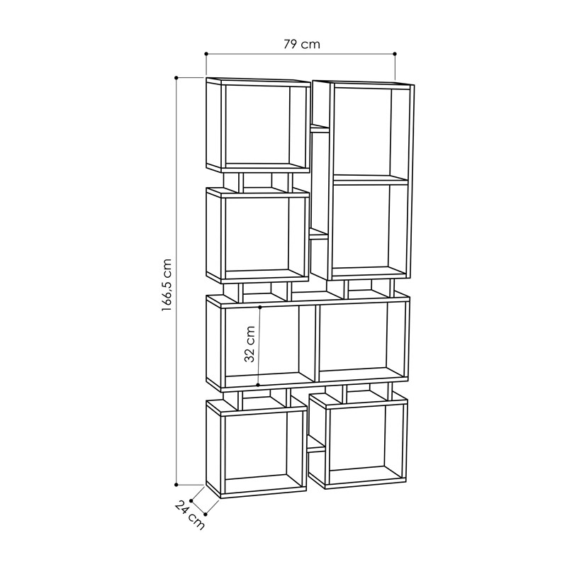 Uluborlu Bookcase No.1 - White