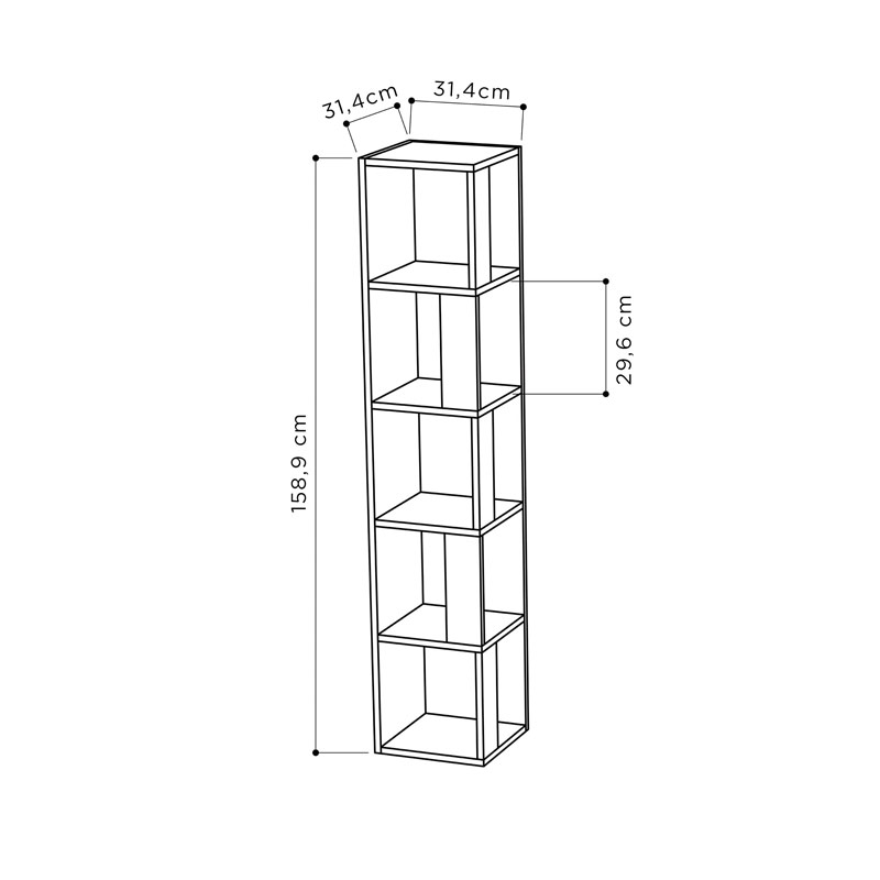 Amasya Bookcase - Oak