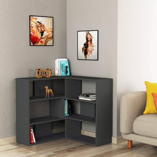 Sakarya Bookcase No.3 - Anthracite - Anthracite