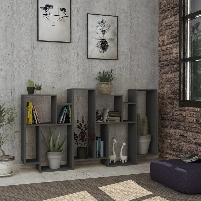 Malkara Bookcase - Anthracite