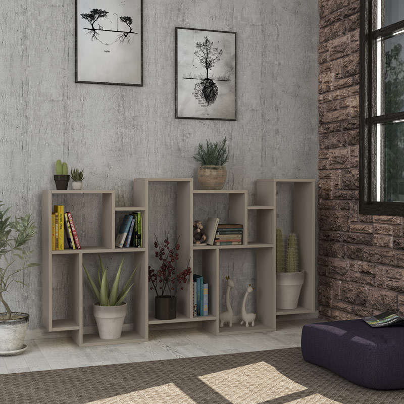 Malkara Bookcase - Light Mocha